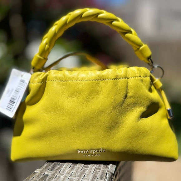 Kate Spade Meringue Small Leather Crossbody Bag, Lime Slice NWT - Picture 7 of 10